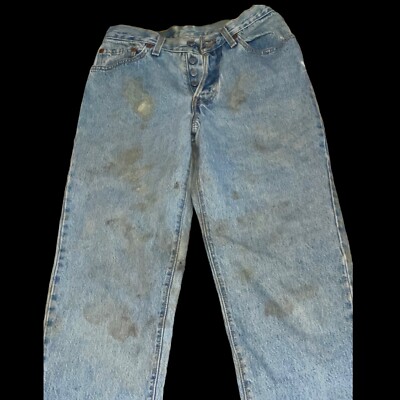 Levi's Jeans Destroyed 501 Stained Grunge Punk Grime Dirty Ripped