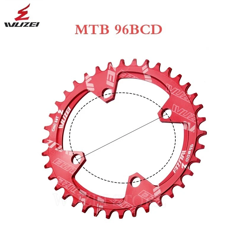 96 BCD MTB Oval/Round Chainring 32T 34T 36T 38T Crank Tooth plate for SHIMANO  - Image 4 of 4