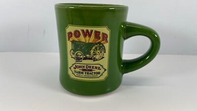 OFFICIAL John Deere FARM TRACTOR Green Coffee Mug Cup CERAMIC with Logo POWER