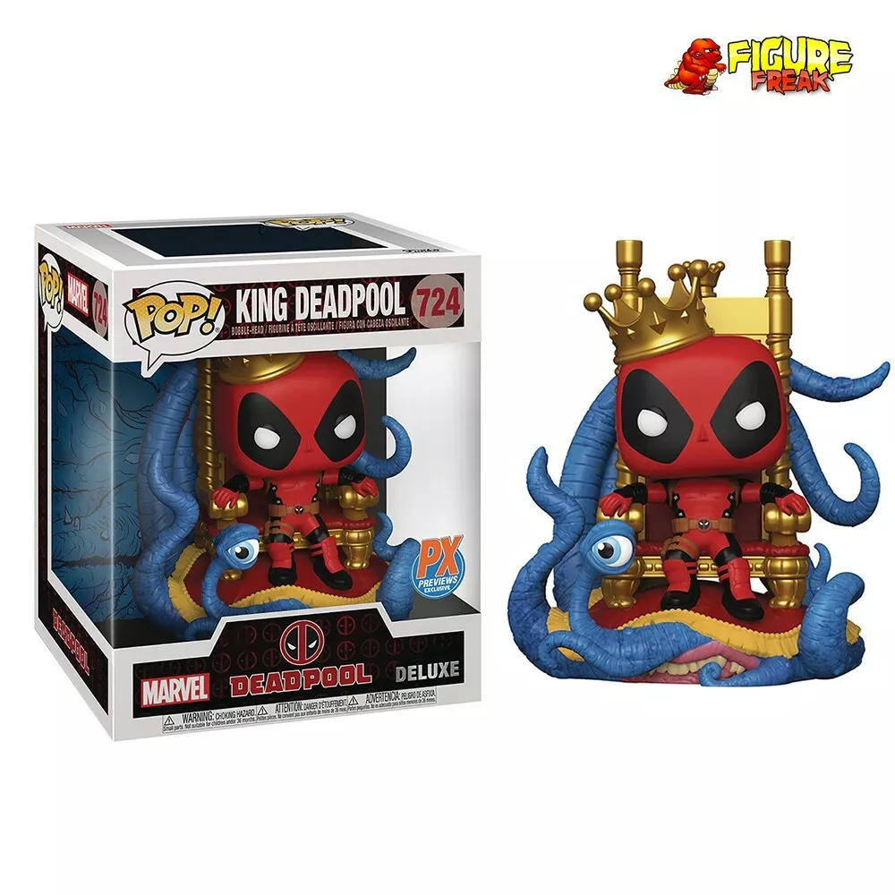 Funko POP! Deluxe Marvel King Deadpool on Throne Vinyl Figure 724 (NM Box!)