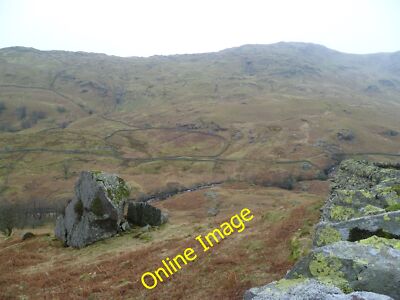 Photo 12x8 Boulder under Humphrey's Crags Rydal A large piece of rock has  c2013