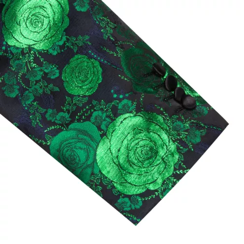 Para Hombres Floral Esmoquin Cena Chaqueta Calce Regular Chal Solapa Paisley Baile de graduación Fiesta Traje - Imagen 21 de 236