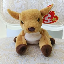 Whisper the Deer  1998 TY Beanie Babies Original Hang Tag and P.E. Pellets