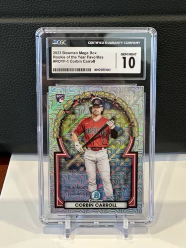 2023 Bowman Mega Box Corbin Carroll Rookie of The Year ROY Favorites CGC 10