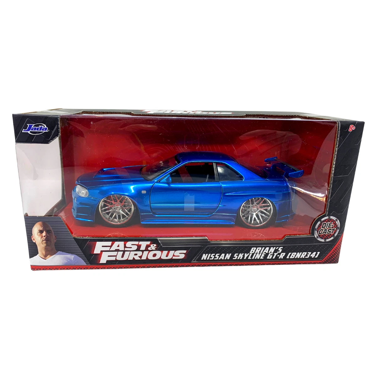 JADA TOYS FAST & FURIOUS BRIAN'S NISSAN SKYLINE GTR R34 1:24 NEW NO BOX