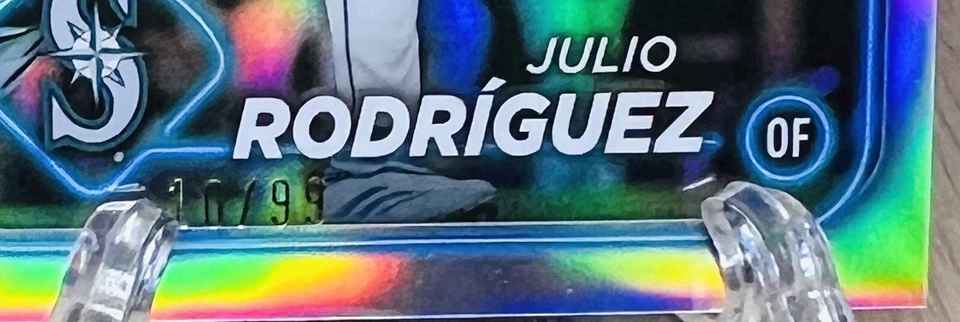 2024 Topps Chrome Lids Mitchell & Ness Julio Rodriguez /99 Seattle Mariners 🔥 - Image 3 of 3