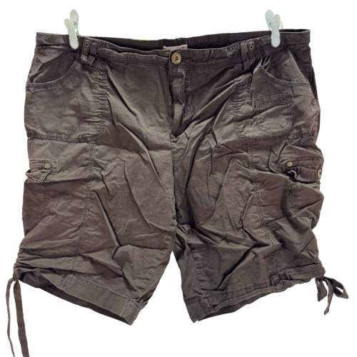 Pantaloncini da donna marroni DressBarn taglia taglie forti 20 tasche cargo escursionismo - Foto 1 di 6