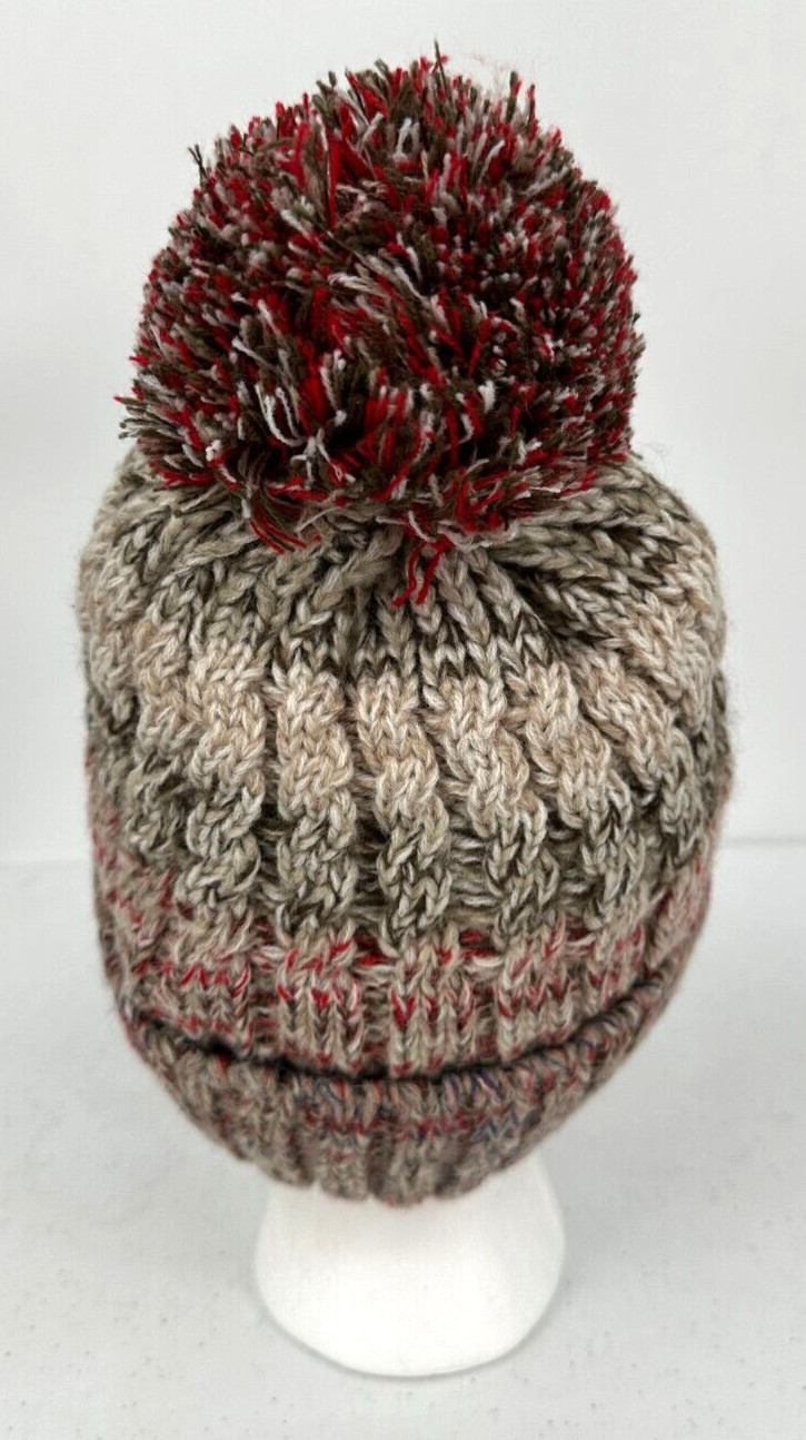C.C Exclusives Womens Tossle Yarn Pompom Hat One Size Multicolor Tribal Knit