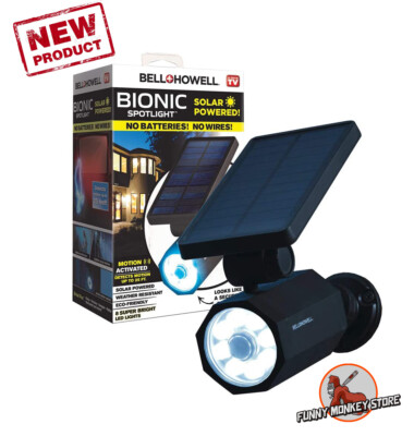 Bionic Spotlight Solar Spot 25 Feet Motion Sensor Sun Panels Waterproof