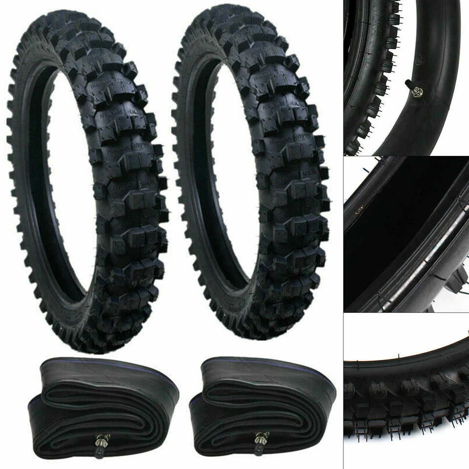 70/100-19 & 90/100-16 Front & Rear Tires Tubes For Honda CRF150F CRF110F KX100 Foto 4 de 4