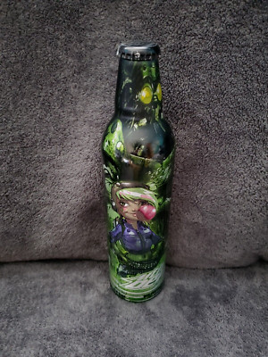 Full Mountain Dew Green Label Art Aluminum Bottles - ''Bubble Gum Girl'' OBO