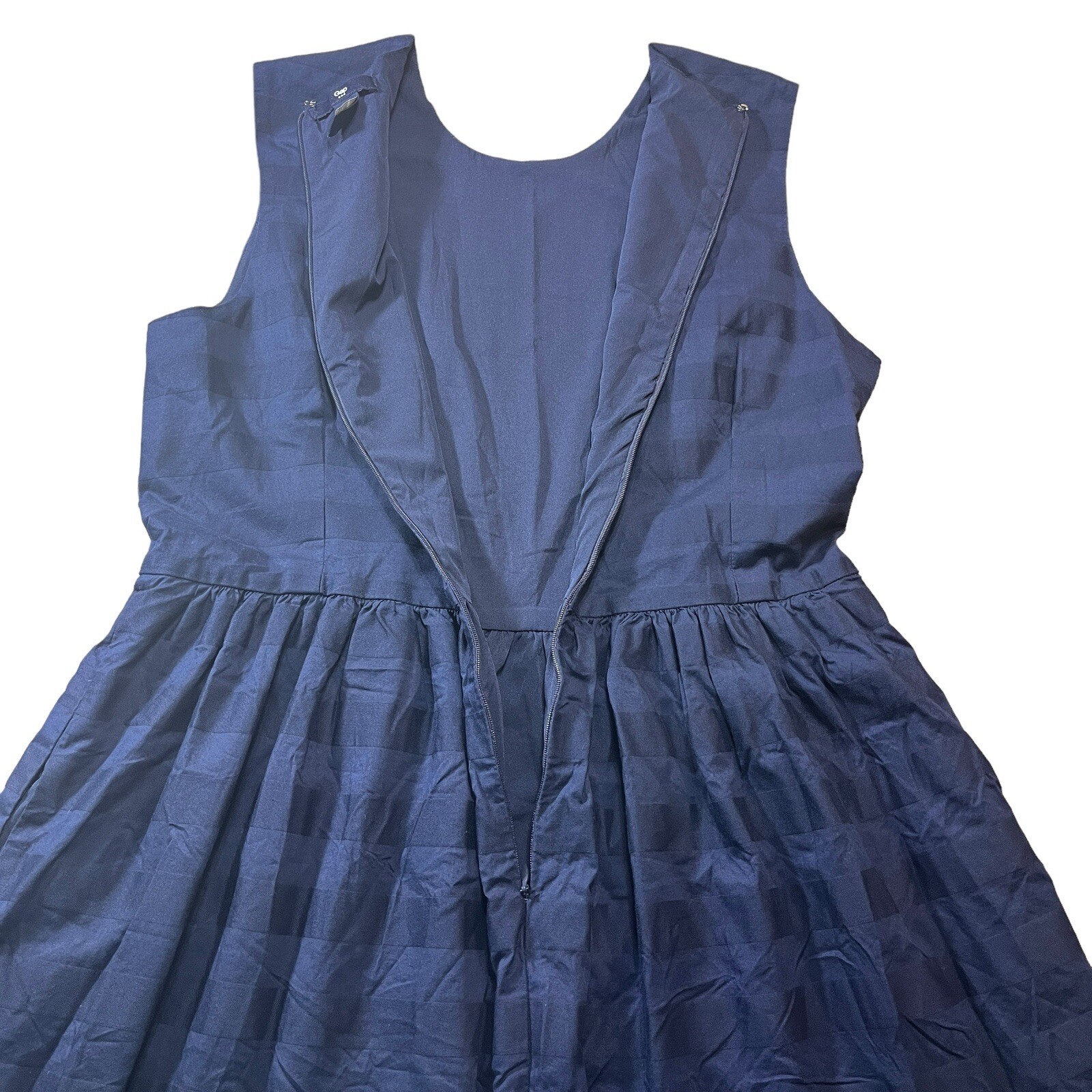 Gap Dress Sz 4 Navy Blue Skater Dress Stripe Uniform Fit & Flare