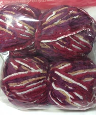 Chenille Fashion Plus 14oz Mill Ends “Red, Purple, White, Tan”