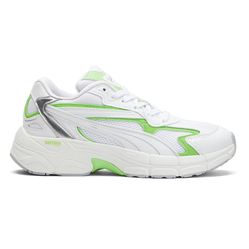 Женские белые кроссовки на шнуровке Puma Teveris Nitro Metallic Повседневная обувь 39109807