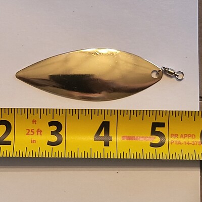 10 Willow leaf spinner blades #6 with ball bearing swivel Fishing Lures Gold NEW
