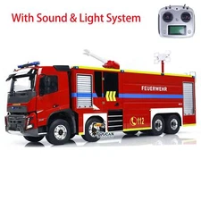 1/14 RC Fire Truck 8x4 Fire Fighting Vehicles with Lights Sounds I6S Painted