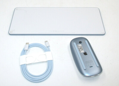 Apple Magic Keyboard A2450 & Magic Mouse 2 A1657 Pack Set Blue