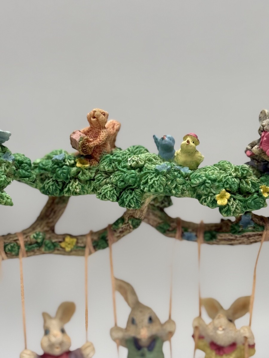 Vintage Studio 33 Jaimy Swingin Friends Resin Bunny Rabbits On