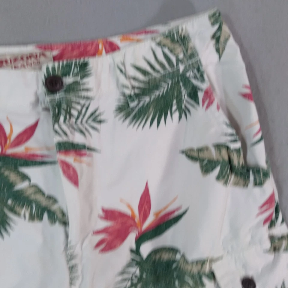 Мужские шорты карго Arizona Jean Co 34x 10 белый цветочный хлопок гавайские тропические - Изображение 3 из 4