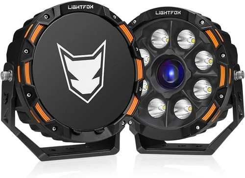 9 Inch LED Laser Driving Light Round-2PCS, 19,478LM 15° Spot+5° Hyperspot Beam, - product listing photo