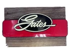 Vintage Gates Automotive Embossed Metal Sign Belts Fan Gas Station
