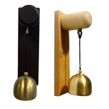 Cloche de commerçant pour ouvrir la porte, sonnette en bois, carillon éolien