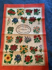 Elizabeth of Glamis Summer  Flowers by Ulster Weavers of Ireland Linen Tea Towel
