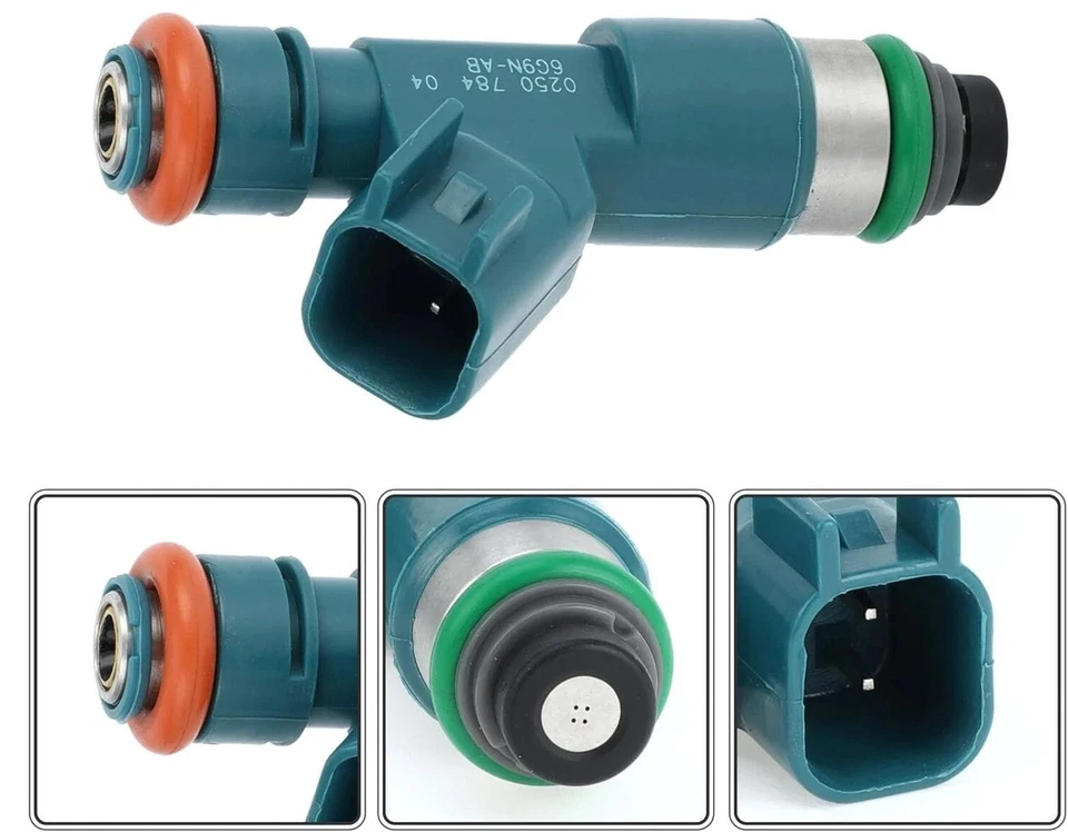 Juego de 6 inyectores de combustible nuevos para Land Rover LR2 3,2 L L6 2008 2009 2010 2011 2012 Foto 3 de 4