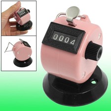 Golf Pitch 4 Digit Number Clicker Hand Held Tally Counter Black Pink