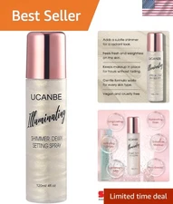 Radiant Shimmer Setting Spray - 4 Fl Oz Lightweight Makeup Mist for Face & Body