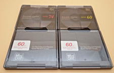 Sony MiniDisc MDW60 MDW74 Digital Audio Rewritable MiniDisc Media Lot Of 4