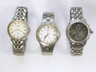 Lot of 3 Mens Quartz Watches - 2 Seiko GP/SS + 1 Citizen SS Chronograph - Repair
