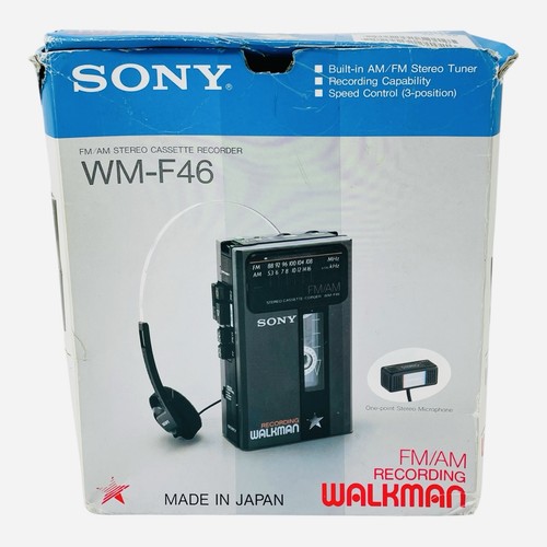 SONY WALKMAN WM-F46 STEREO RECORDING FM/AM RADIO CASSETTE PLAYER TESTED WORKS