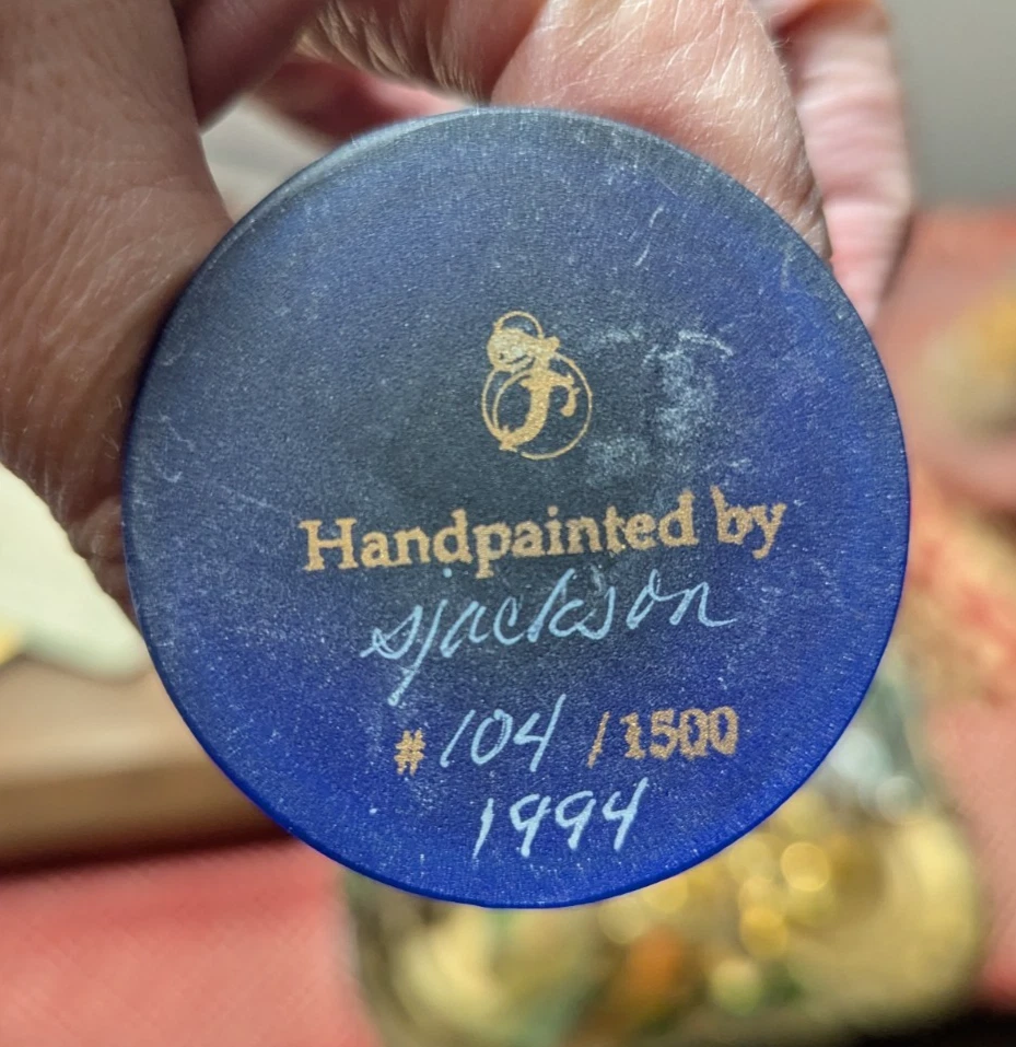 FENTON Colbalt Blue Frosted Christmas Outdoor Night Sky Deer Forrest 1994 - image 2 of 4