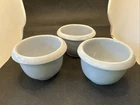 Frankoma Custard Cup Dish Pottery Clay 2.5" Tall x 3" Wide Vintage. 3 Ea Blue