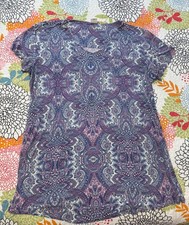 Soma Cool Nights Short Sleeve Sleepshirt Beautiful Purple Print