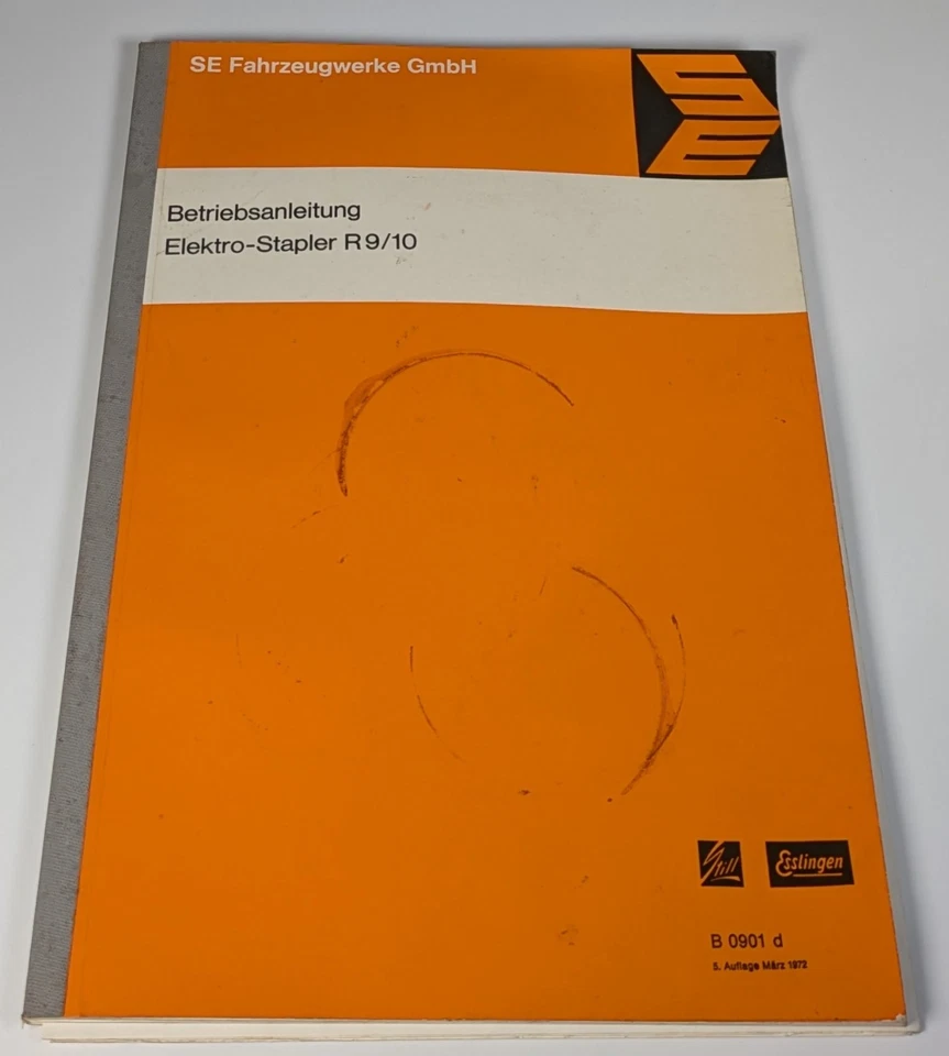 SE Fahrzeugwerke,Betriebsanleitung Elektro Stapler R9, Still Esslingen B 0901 d. - Bild 1 von 4