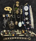 Vintage Estate Mixed Costume Jewelry Lot Signed & Unsigned 19 Pcs.