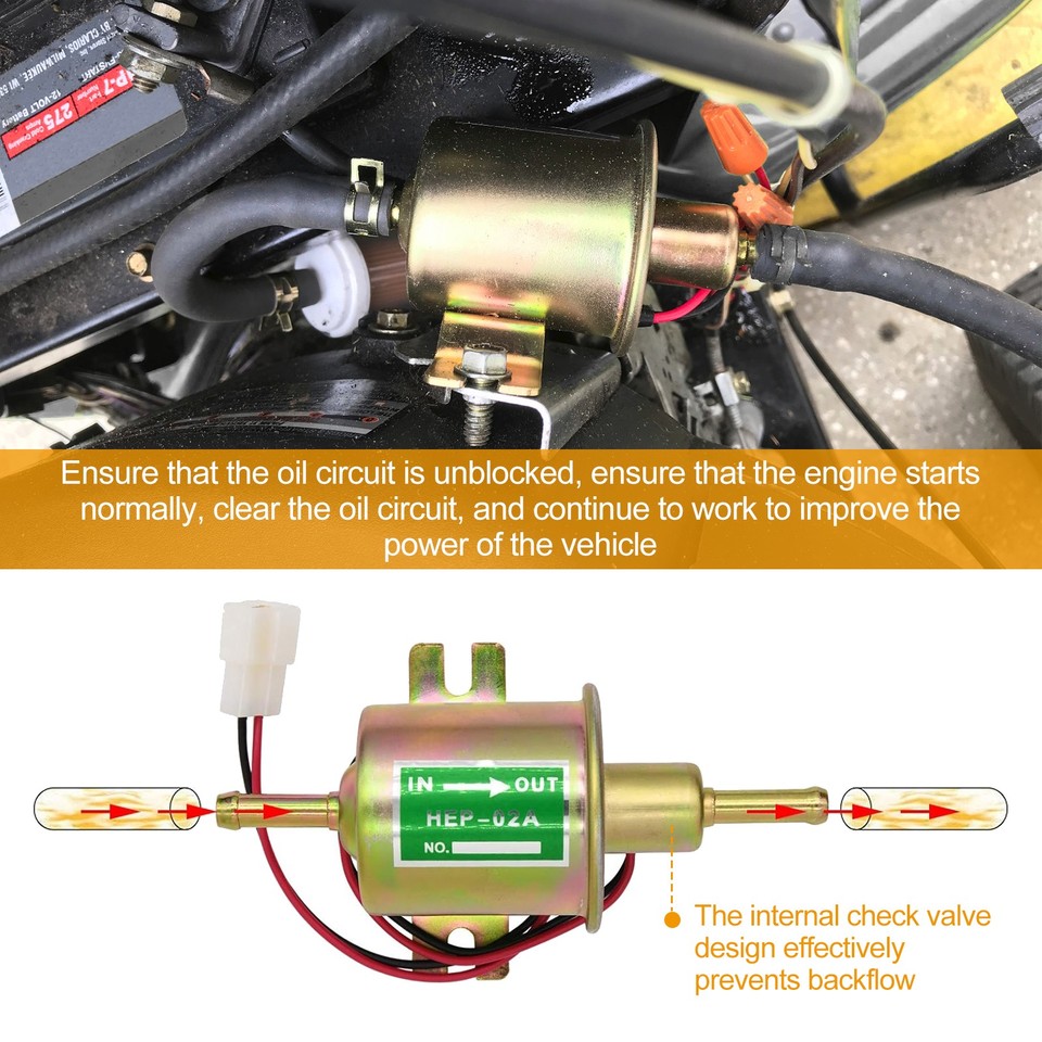 12v Electric Fuel Pump Universal 12V Electric Inline Fuel Pump - For Lawn Mowers, Small Engines, Gas/Diesel Inline Fuel Pump 12 V - Foto 8