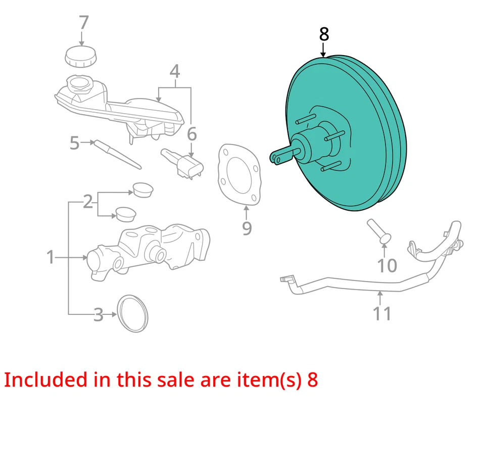 Lincoln MKX 2012 potenciador de freno OEM 124 k millas - LKQ398805258 Foto 4 de 4