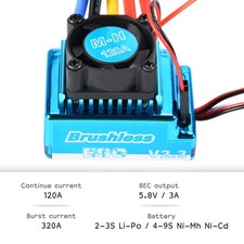 .3650 3900KV Waterproof Brushless Motor With 120A Brushless ESC With 5.8V/3A BEC