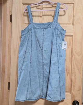 tinsel denim dress Tinsel Denim Dress: Acid Wash, V-Neck, Half Sleeve