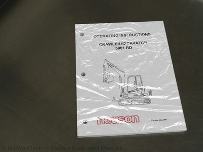 Wacker Neuson 5001 RD Crawler Excavator Operator's Manual Owners Book