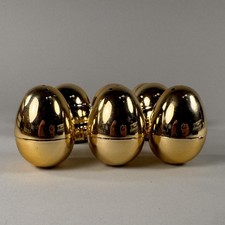 Gold Eggs 12 Count. Plastic Easter Eggs Fillable Golden Eggs. Ships Free