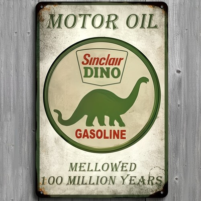#ad #ad Sinclair Dino Gasoline amp; Oil 8 x 12 Vintage Novelty Metal Sign Made In USA NEW $14.49
