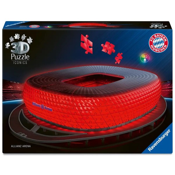 Ravensburger 3D Puzzle Iconics: 12008033 Allianz Arena - Mit Licht - Das BerüHmt-image