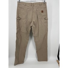 Carhartt Mens Canvas Carpenter Pants Size 38x36 Loose Fit Workwear Khaki Relaxed