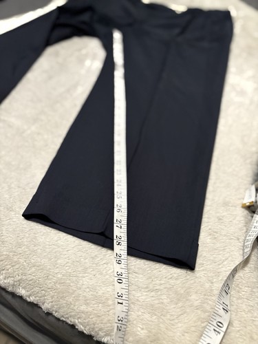 Pronto Uomo Mens Navy Blue Pleated Straight Wool Dress Pants Size 44x28 - Picture 3 of 8