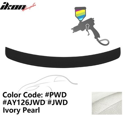 Fits 11-23 Chrysler 300 300C 300S ABS #PWD Ivory Pearl Rear Trunk Spoiler Wing