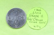 1746 Lima Silver HALF CROWN Coin King George II (1727-60) (14.51g) ESC606 S3695